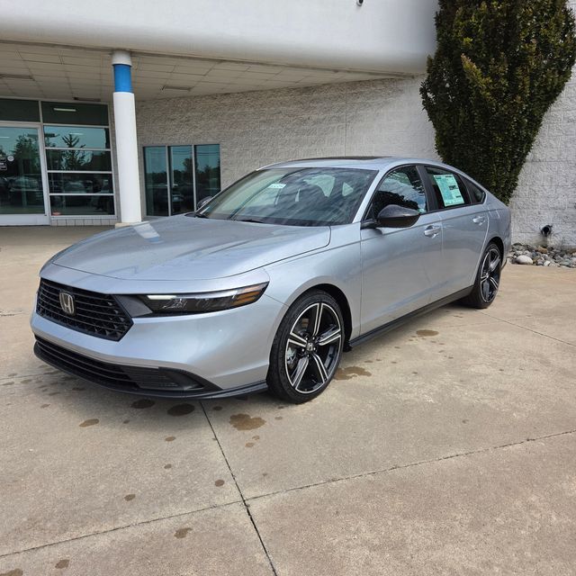 Solar Silver Metallic 2026 Honda Accord Hybrid Sedan Front-Wheel Drive Continuously Variable Transmission