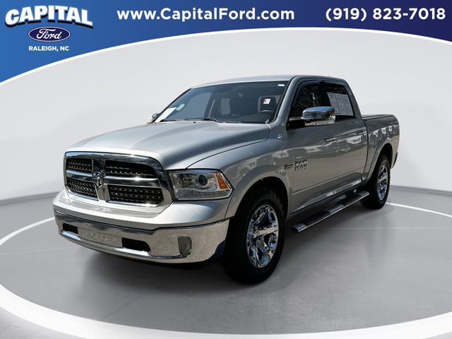 Bright Silver Clearcoat Metallic 2018 RAM 1500 Laramie Crew Cab 4WD Pickup Truck Four-Wheel Drive 8-Speed Automatic
