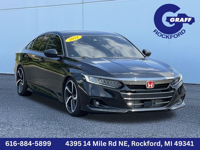 Crystal Black Pearl 2022 Honda Accord Sedan Front-Wheel Drive Continuously Variable Transmission