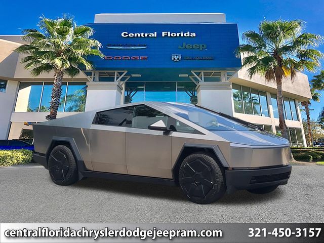 Gray (Stainless Steel) 2024 Tesla Cybertruck Pickup Truck All-Wheel Drive 1-Speed Automatic