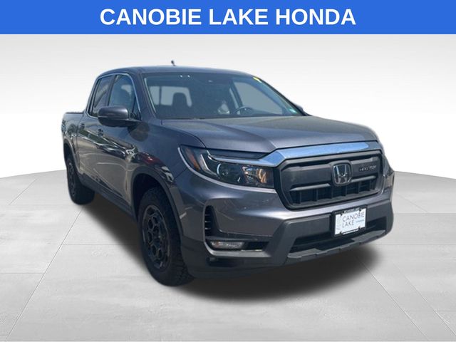 Gray (Modern Steel Metallic) 2025 Honda Ridgeline RTL+ AWD Pickup Truck All-Wheel Drive 9-Speed Automatic