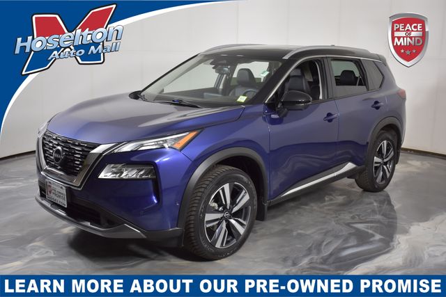 Caspian Blue Metallic/Super Black 2023 Nissan Rogue SUV / Crossover All-Wheel Drive Continuously Variable Transmission