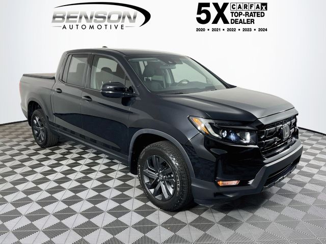 Crystal Black Pearl 2024 Honda Ridgeline Pickup Truck All-Wheel Drive 9-Speed Automatic