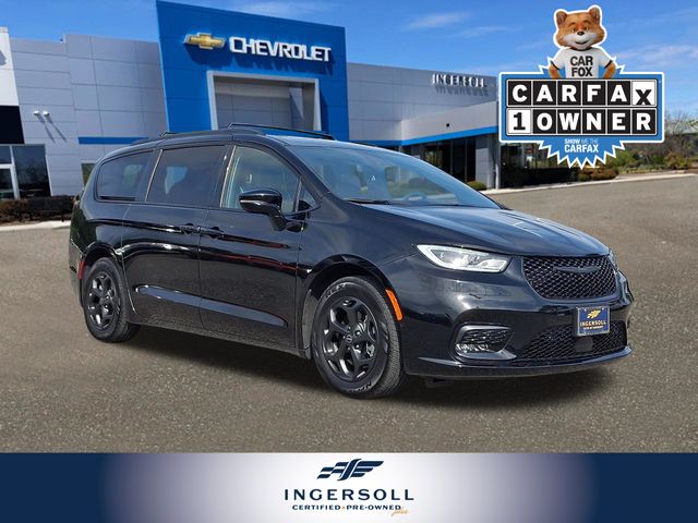 Diamond Black Crystal Pearlcoat 2025 Chrysler Pacifica Hybrid Minivan Front-Wheel Drive Continuously Variable Transmission