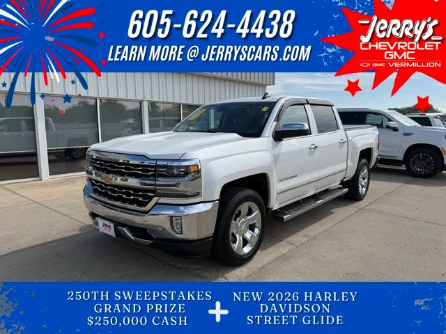 White (Iridescent Pearl Tricoat) 2018 Chevrolet Silverado 1500 LTZ Crew Cab 4WD Pickup Truck Four-Wheel Drive 6-Speed Automatic Overdrive