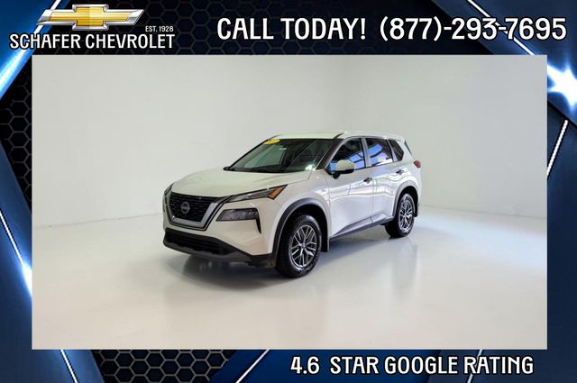 Glacier White 2022 Nissan Rogue S AWD SUV / Crossover All-Wheel Drive Continuously Variable Transmission