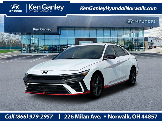 Atlas White 2026 Hyundai Elantra N Sedan Front-Wheel Drive 6-Speed Manual