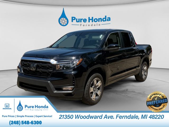 Crystal Black Pearl 2024 Honda Ridgeline Pickup Truck All-Wheel Drive 9-Speed Automatic