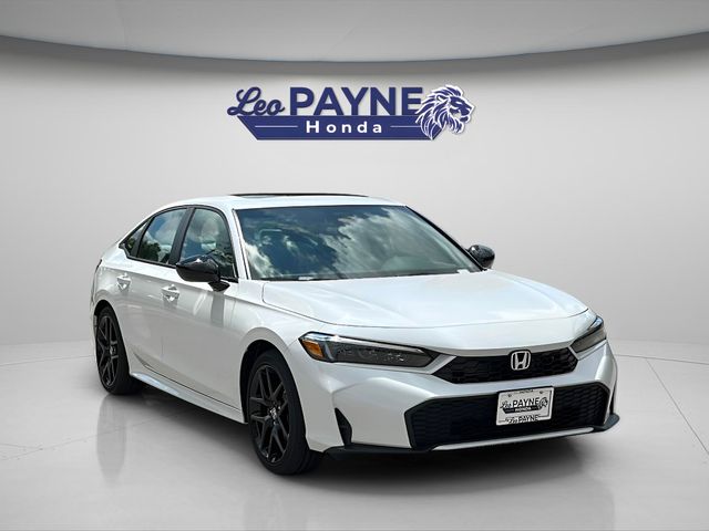 Platinum White Pearl 2026 Honda Civic Hybrid Sedan Front-Wheel Drive Continuously Variable Transmission