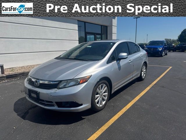 Silver 2012 Honda Civic Sedan Front-Wheel Drive 5-Speed Automatic