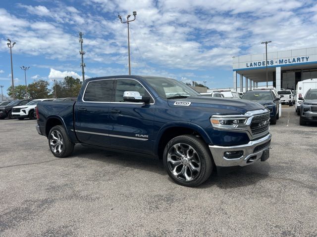 Patriot Blue Pearlcoat 2023 RAM 1500 Limited Crew Cab 4WD Pickup Truck Four-Wheel Drive 8-Speed Automatic