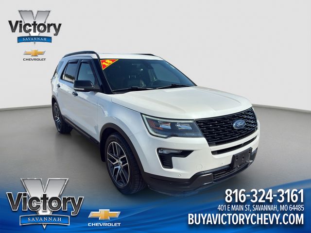 White Platinum Clearcoat Metallic 2018 Ford Explorer SUV / Crossover All-Wheel Drive 6-Speed Automatic