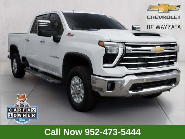 Summit White 2025 Chevrolet Silverado 2500HD LTZ Crew Cab 4WD Pickup Truck Four-Wheel Drive Automatic