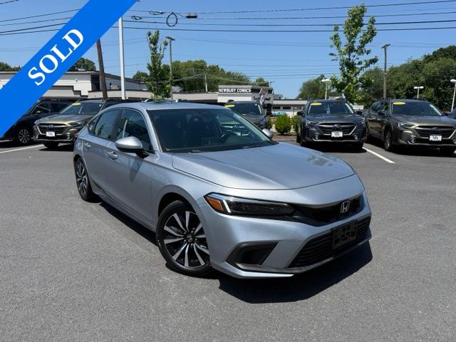 Silver 2023 Honda Civic Hatchback Hatchback Front-Wheel Drive Continuously Variable Transmission