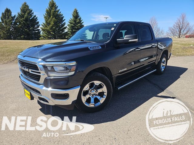 Gray (Maximum Steel Metallic Clearcoat) 2019 RAM 1500 Big Horn Crew Cab 4WD Pickup Truck Four-Wheel Drive 8-Speed Automatic