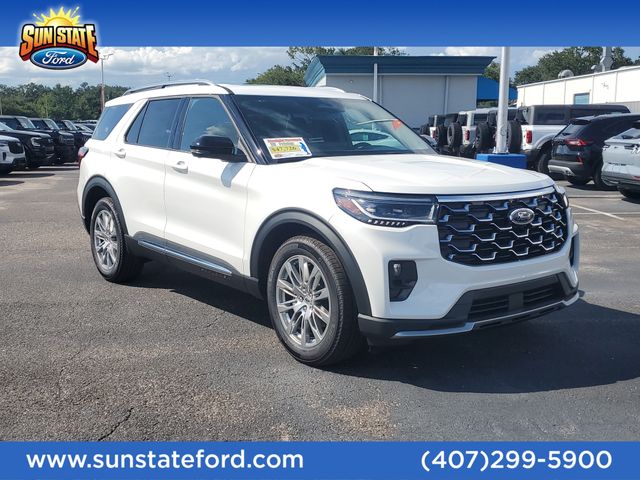 Star White Metallic TC 2026 Ford Explorer SUV / Crossover Rear-Wheel Drive Automatic
