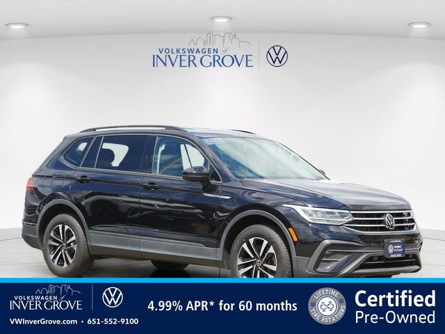 Deep Black Pearl 2022 Volkswagen Tiguan SUV / Crossover All-Wheel Drive 8-Speed Automatic