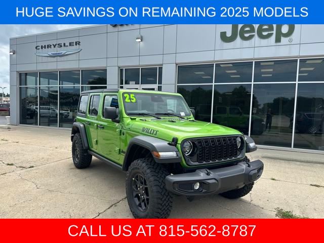 Mojito Clearcoat 2025 Jeep Wrangler Willys 4-Door 4WD SUV / Crossover Four-Wheel Drive 8-Speed Automatic