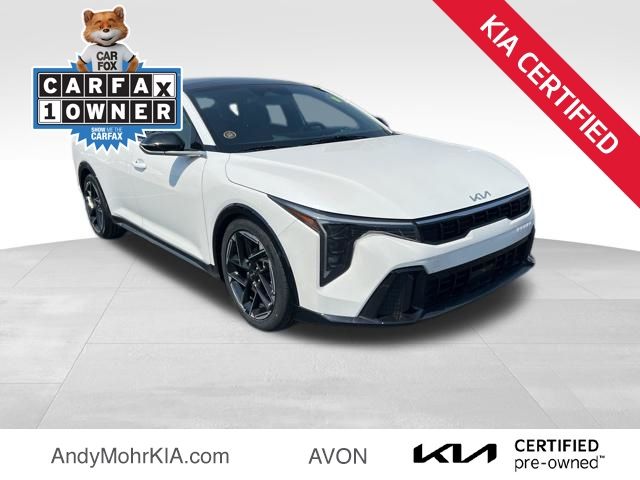 Snow White Pearl 2025 Kia K4 GT-Line FWD Sedan Front-Wheel Drive Continuously Variable Transmission