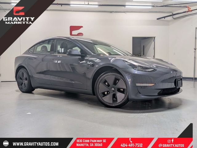 Gray 2023 Tesla Model 3 Sedan Rear-Wheel Drive 1-Speed Automatic