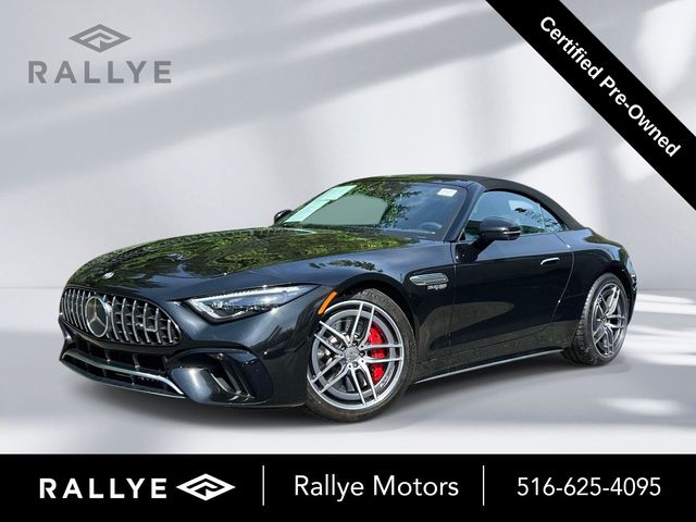 Black 2025 Mercedes-Benz SL-Class AMG SL 55 4MATIC Convertible All-Wheel Drive 9-Speed Automatic