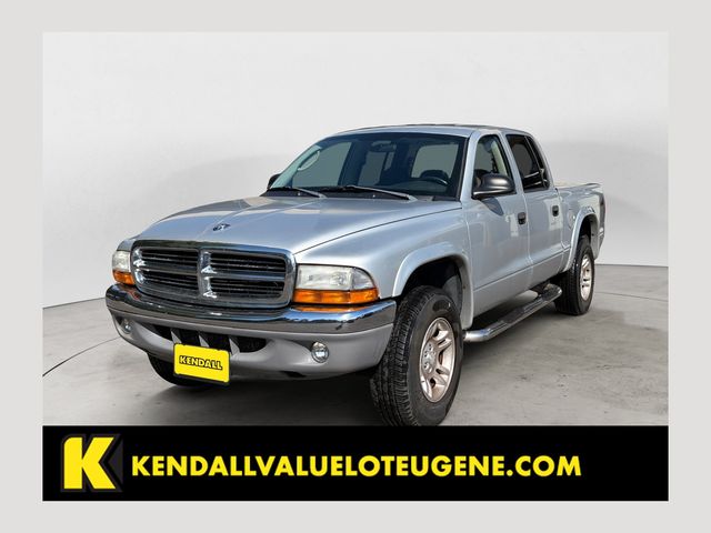 Bright Silver Metallic 2004 Dodge Dakota SLT Quad Cab 4WD Pickup Truck Four-Wheel Drive 5-Speed Automatic