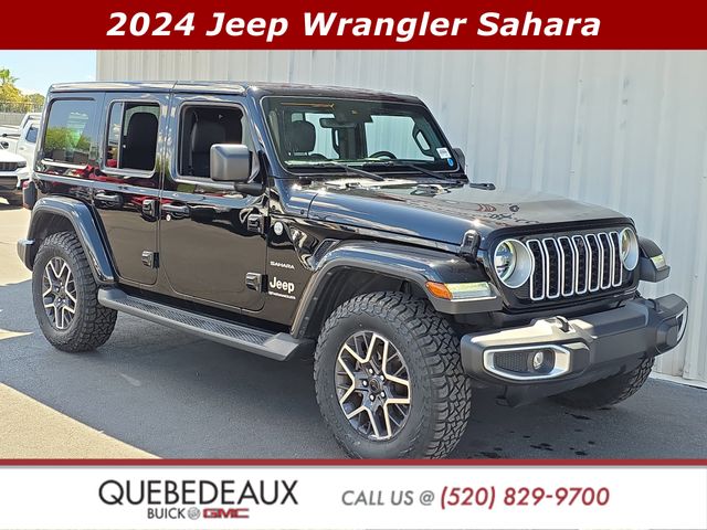 Black Clearcoat 2024 Jeep Wrangler Sahara 4-Door 4WD SUV / Crossover Four-Wheel Drive 8-Speed Automatic
