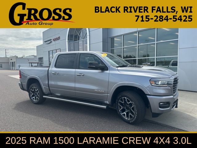 Billet Silver Metallic Clearcoat 2025 RAM 1500 Pickup Truck Four-Wheel Drive 8-Speed Automatic