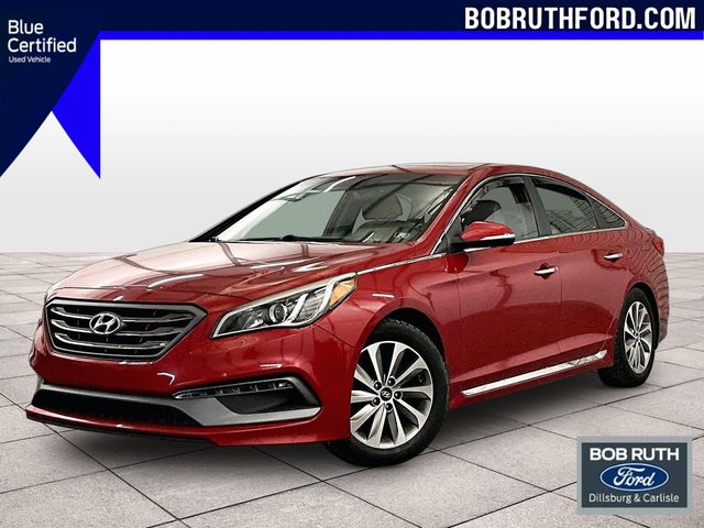2017 Hyundai Sonata Sport Red at Subaru and VW of Moon Township