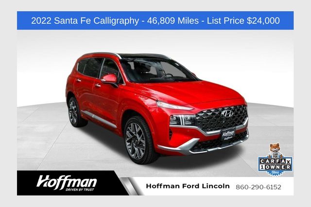 Calypso Red 2022 Hyundai Santa Fe Calligraphy AWD SUV / Crossover All-Wheel Drive Automatic