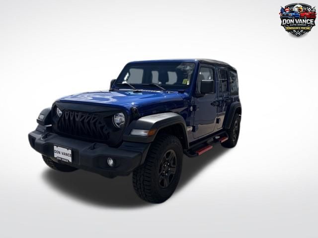 Ocean Blue Metallic Clearcoat 2018 Jeep Wrangler Unlimited Sport 4WD SUV / Crossover Four-Wheel Drive 6-Speed Manual