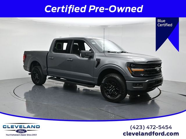 Gray Metallic 2024 Ford F-150 XLT SuperCrew 4WD Pickup Truck Four-Wheel Drive Automatic