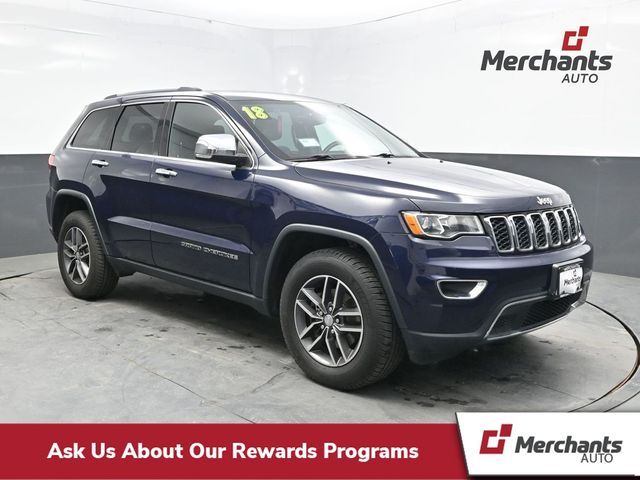 True Blue Pearlcoat 2018 Jeep Grand Cherokee Limited 4WD SUV / Crossover Four-Wheel Drive 8-Speed Automatic