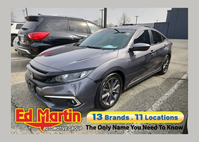 Gray 2020 Honda Civic EX Sedan FWD Sedan Front-Wheel Drive Continuously Variable Transmission