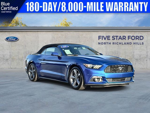 Lightning Blue Metallic 2017 Ford Mustang Convertible Rear-Wheel Drive 6-Speed Automatic