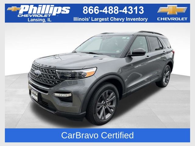 Gray Metallic 2023 Ford Explorer XLT AWD SUV / Crossover All-Wheel Drive Automatic