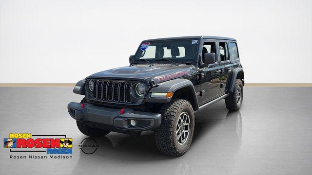 Black Clearcoat 2025 Jeep Wrangler Rubicon 4-Door 4WD SUV / Crossover Four-Wheel Drive 8-Speed Automatic