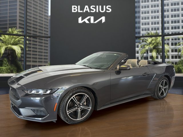 Dark Matter Gray Metallic 2024 Ford Mustang EcoBoost Premium Convertible RWD Convertible Rear-Wheel Drive Automatic