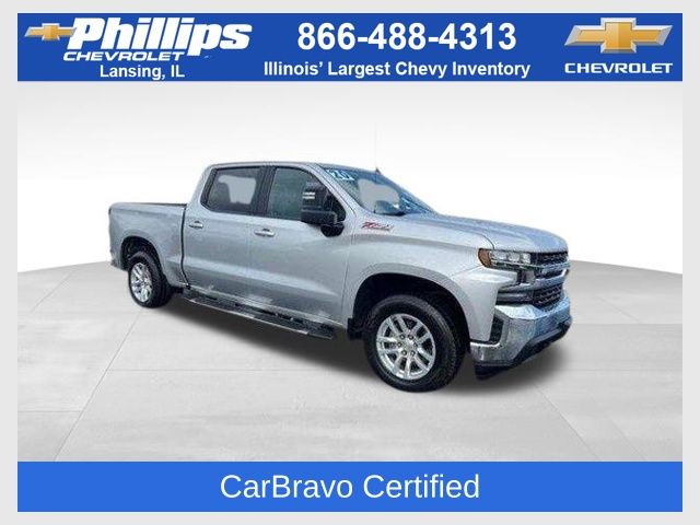 Silver Ice Metallic 2020 Chevrolet Silverado 1500 LT Crew Cab 4WD Pickup Truck Four-Wheel Drive 8-Speed Automatic