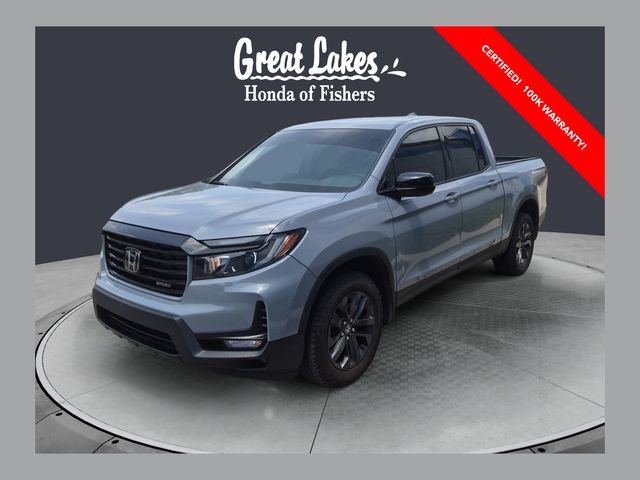 Sonic Gray Pearl 2023 Honda Ridgeline Pickup Truck All-Wheel Drive 9-Speed Automatic