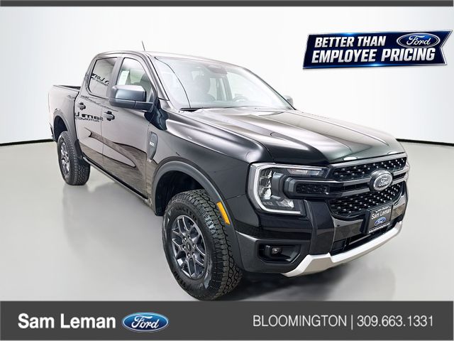 Black 2026 Ford Ranger XLT SuperCrew 4WD Pickup Truck Four-Wheel Drive Automatic