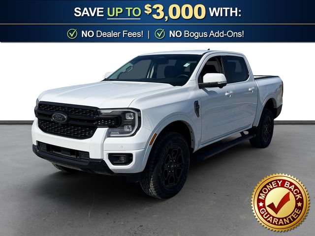 Oxford White 2025 Ford Ranger Lariat SuperCrew 4WD Pickup Truck Four-Wheel Drive Automatic