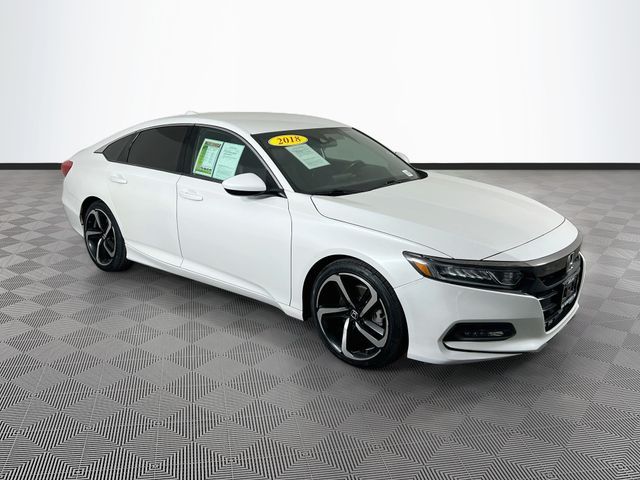 Platinum White Pearl 2018 Honda Accord Sedan Front-Wheel Drive Continuously Variable Transmission