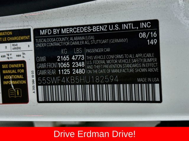 Used 2017 Mercedes-benz C-Class Sedan