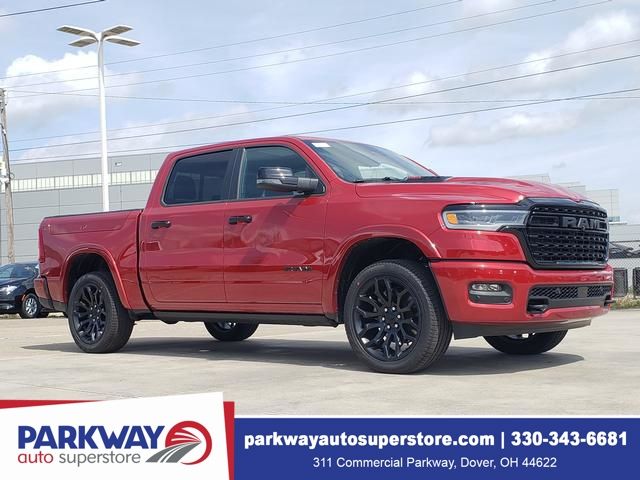 Molten Red Pearlcoat 2026 RAM 1500 Limited Crew Cab 4WD Pickup Truck Four-Wheel Drive 8-Speed Automatic