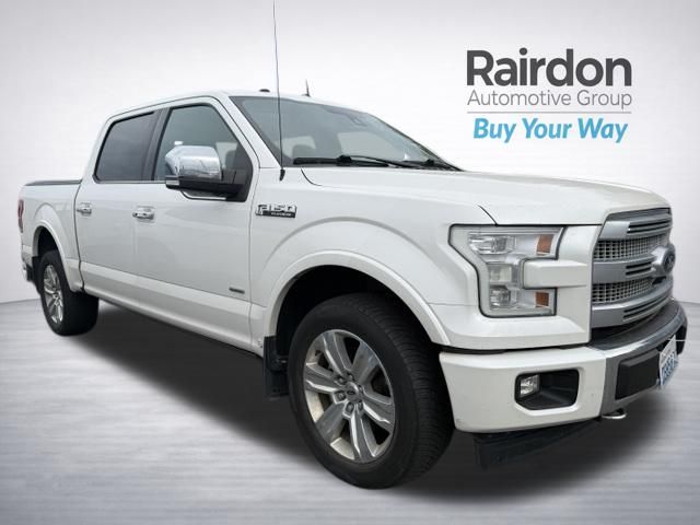 White Platinum Metallic Tri-Coat 2017 Ford F-150 Pickup Truck Four-Wheel Drive Automatic