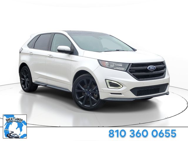 White Platinum Clearcoat Metallic 2015 Ford Edge Sport AWD SUV / Crossover All-Wheel Drive 6-Speed Automatic