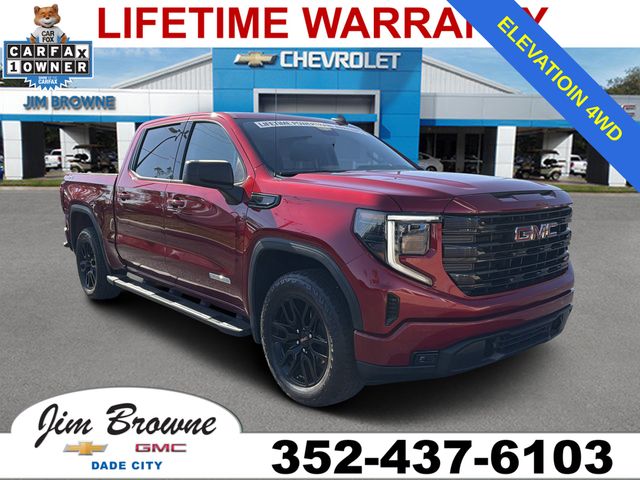 Volcanic Red Tintcoat 2023 GMC Sierra 1500 Elevation Crew Cab 4WD Pickup Truck Four-Wheel Drive 8-Speed Automatic