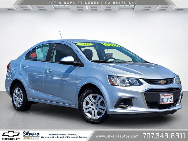 Arctic Blue Metallic 2017 Chevrolet Sonic Sedan Front-Wheel Drive 6-Speed Automatic