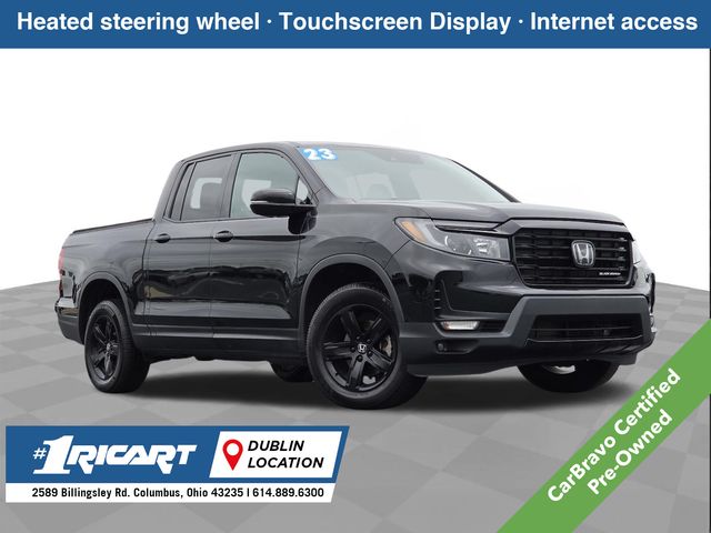 Crystal Black Pearl 2023 Honda Ridgeline Pickup Truck All-Wheel Drive 9-Speed Automatic